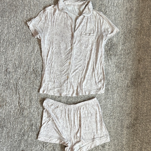 stars above Other - Stars Above White Button-Up Pajama Set